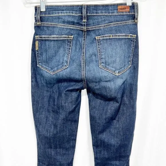 NWOT PAIGE “Hoxton Ankle” Heidi Deconstructed Jeans size 27